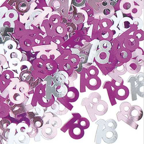 Sparkling Happy Birthday Anniversary Confetti Numbers 18 Yea