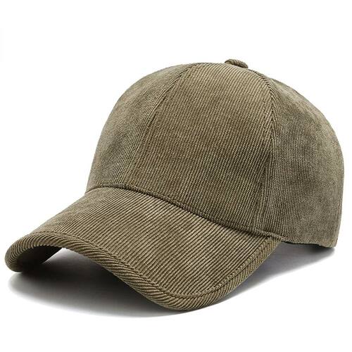Stylish Army Green Yellow Winter Warm Corduroy Baseball Cap