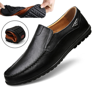 Genuine Leather Men Casual Shoes Luxury Brand  Mens Loafers