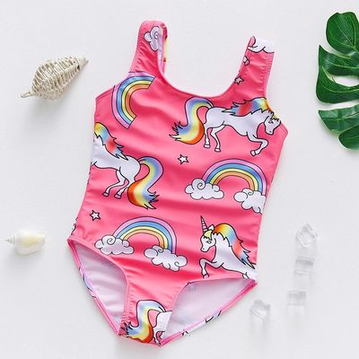 2021 NEW Unicorn Girls Swimwear 2~11Years Children Swimsuit