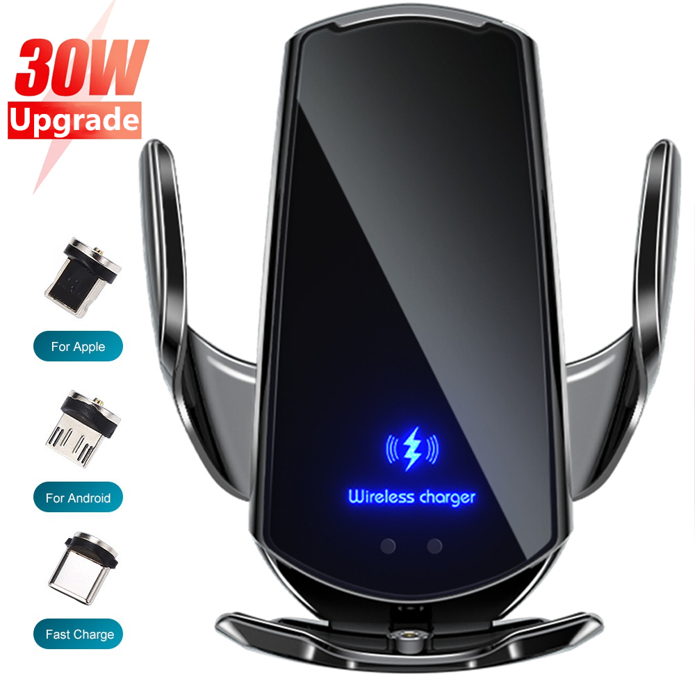 Automatic 30W Car Wireless Charger for iPhone 14 13 12 11 X