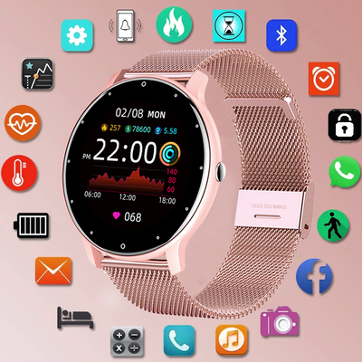 LIGE  Smart watch Ladies Full touch Screen Sports Fitness wa