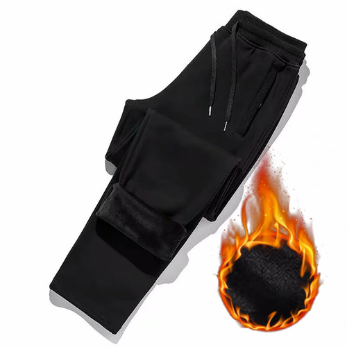 Men's Winter Warm Thermal Trousers Casual Athletic Fleece Li