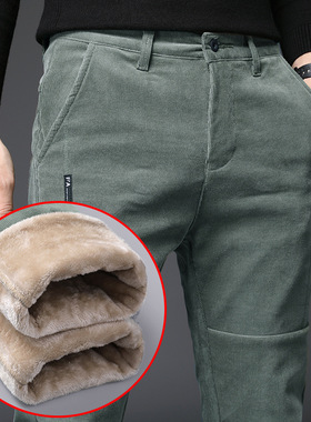 Quality Cashmere Trousers Men Middle-aged Winter Plus Velvet