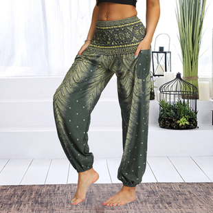 nd Boho Loose Women's Pants Casual Hippy Trousers Baggy Alad