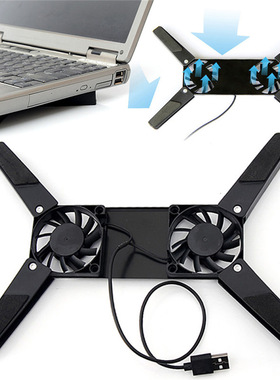 Laptop Desk Support Dual Cooling Fan Notebook Computer Stand