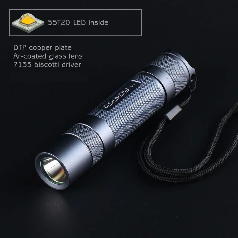 Convoy S2+ with luminus SST20,DTP copper plate,ar-coated gla