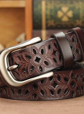 Genuine Leather Belts for Women Second Layer Cowskin Woman B