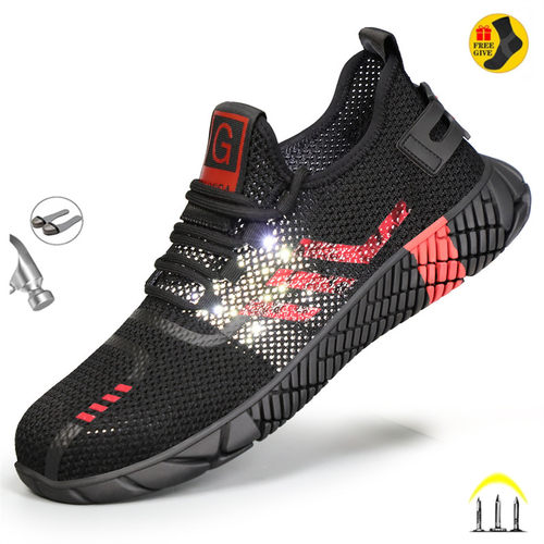 New  Summer Men Work Shoes Breathable Indestructible Steel T
