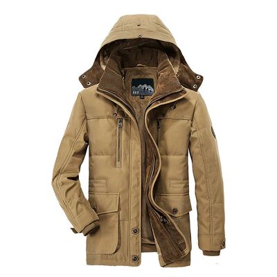 New 2023 Men's Casual Jacket Fashion Winter Parkas Male Fur