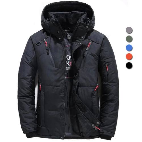 Snow Jacket Male Winter Padding Puffer Coat Hooded Outdoor T