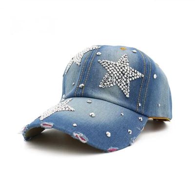 Women's Hat Diamond Flower Cowboy Female Bone Baseball Cap S