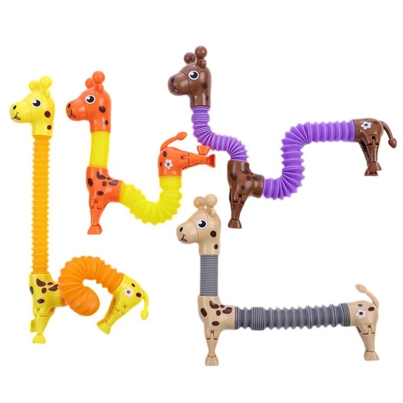 1pc Telescopic Giraffe Toys Sensory Stch Hose Toys Sss Relie