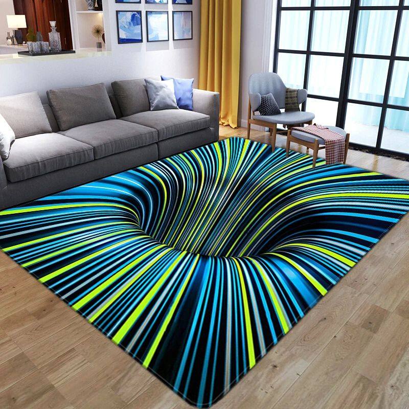3D Vortex Illusion Carpet Entrance Door Floor Mat Abstract G