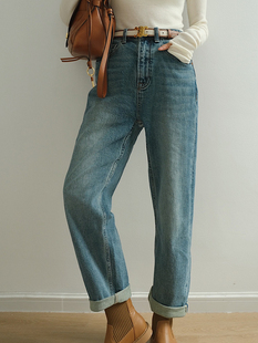 Circyy Blue Jeans for Women High Waisted Denim Pants Vintage