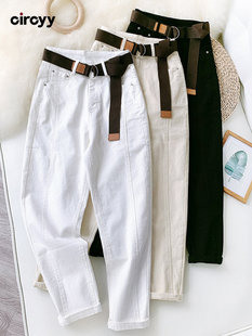 Circyy Jeans Women High Waisted Denim Pants Spring New Korea