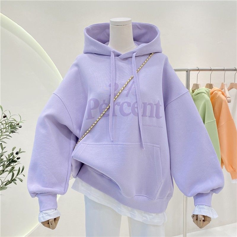 Hoodies Women Sweatshirts Autumn Winter Warm Thick Splicing