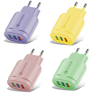 USB Charger Quick charge 2A 3 Ports Mobile Phone Chargers Fa
