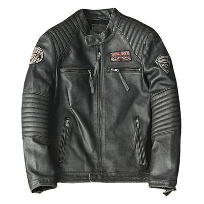 Motorcycle Genuine Leather Jacket for Men Style Biker Jacket