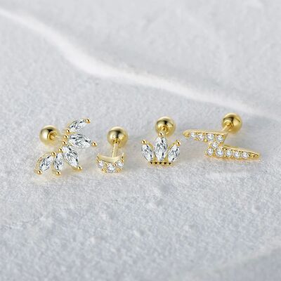 CANNER Small Exquisite 925 Sterling Silver Ear Stud Piercing