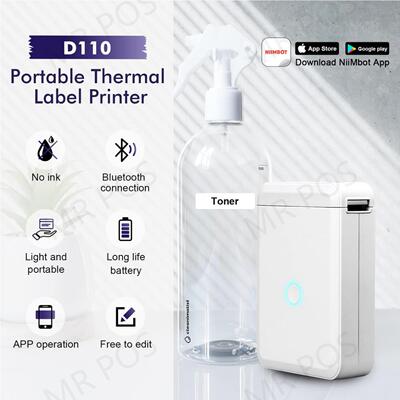 Niimbot D110 Label Printer  Sticker Paper Roll Transparents