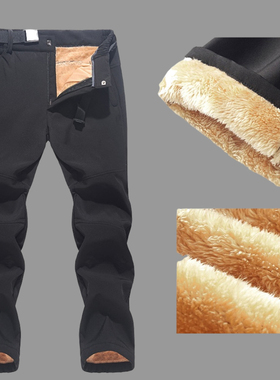 Men's Winter Thick Fleece Warm Pants Military SoftShell Wate