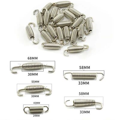 5Pcs Universal Motorcycle Stainless Steel Exhaust Spring Hoo