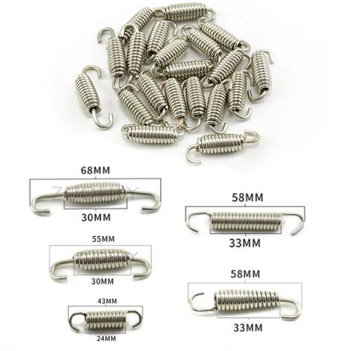 5Pcs Universal Motorcycle Stainless Steel Exhaust Spring Hoo