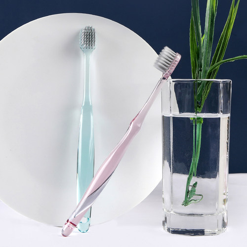 2PC/set Adult Silver Ion Antibacterial Toothbrush Couple Cry