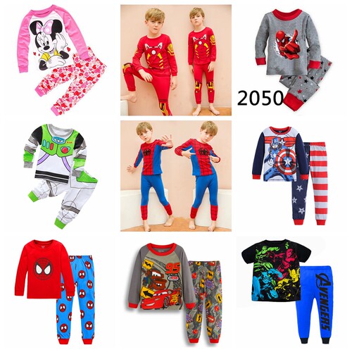 Spiderman Pajamas Boys Toddlers Girl Fashion Clothes Set Kid