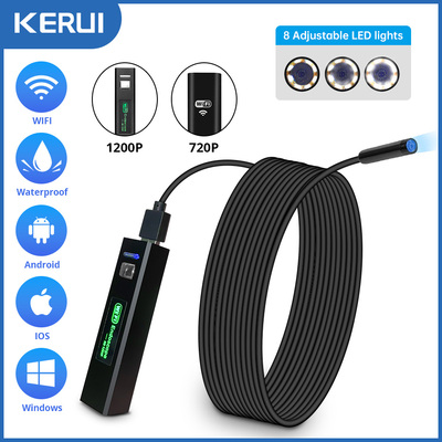 KERUI 1200P WiFi Endoscope Camera Waterproof Inspection Snak