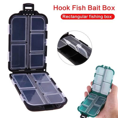10 Compartment  Storage Case Flying Fishing Tackle Box Fishi
