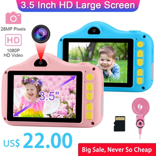 Prograce 3.5 Inch Child Camera Children Toys 28MP Kids Digit