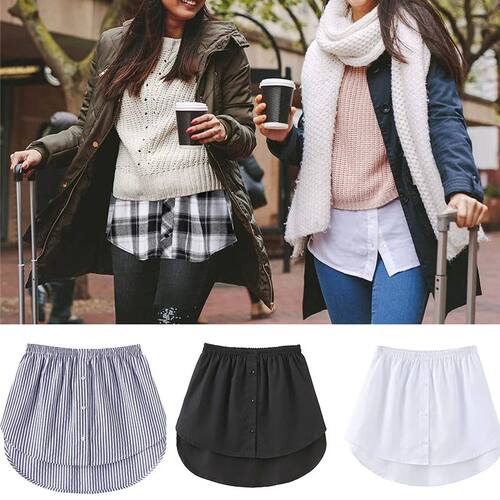 Shirt Extenders Layering Fake Top Lower Sweep Shirt Extender