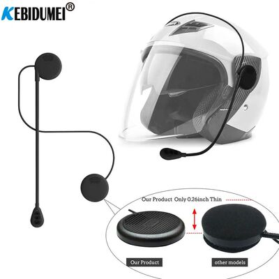 Kebidumei Moto Helmet Headset Bluetooth 5.0 Ultra-Thin Motor
