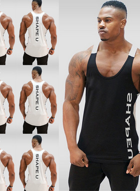 Hot Bodybuilding Fitness Singlets Muscle Vest For Men Tee Ba