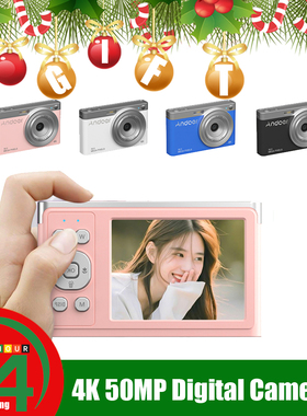 Andoer 4K Digital Camera Video Camcorder 50MP Auto Focus 16X
