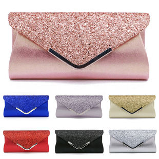 Fashion Lady Women Glitter Clutch Wallet Long Evening Weddin