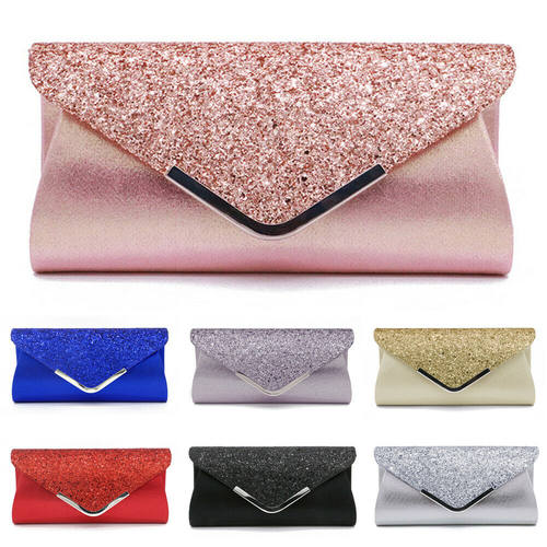 Fashion Lady Women Glitter Clutch Wallet Long Evening Weddin