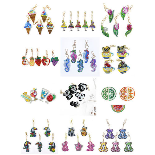 Bag Pendant 5D Diamond Painting Keychain Jewelry Gift for Gi