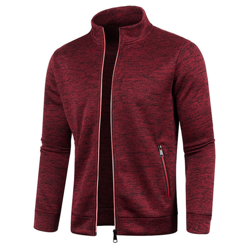2022 Autumn Winter Men's Zipper Knit Long Sleeves Thin Cashm