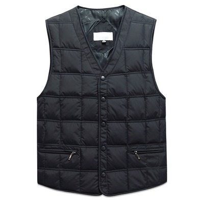 Duck Down Sleeveless Jacket For Men Winter Windbreaker Parka