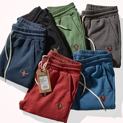 Leg pants men's autumn and winter fashion brand knitted over