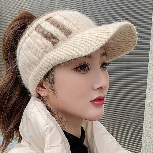 2021 New Winter Hat for Women Empty Top Baseball Caps Fashio