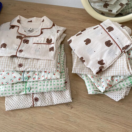 MILANCEL  Summer New Kids Pajamas Korean Print Suit for Boys
