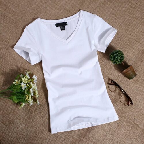 MRMT 2022 Women's T Shirt Women Short Sleeved Slim Solid Col