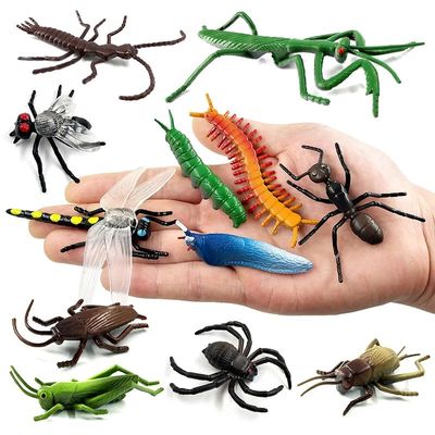 12Pcs Insect Spider Butterfly Fish Dinosaur Dog Cat Horse Fi