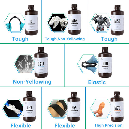 Resione 1KG ABS Like Tough 3d Printer UV Resin Photopolymer