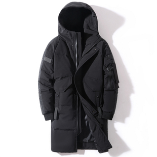 Down Long Winter Coat Fashion Men Hooded 2023 Jacket