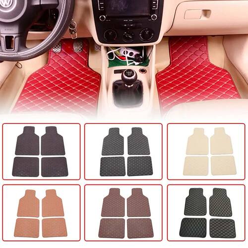 4Pcs Universal Car Floor Mats Carpet Mats Waterproof Anti-di